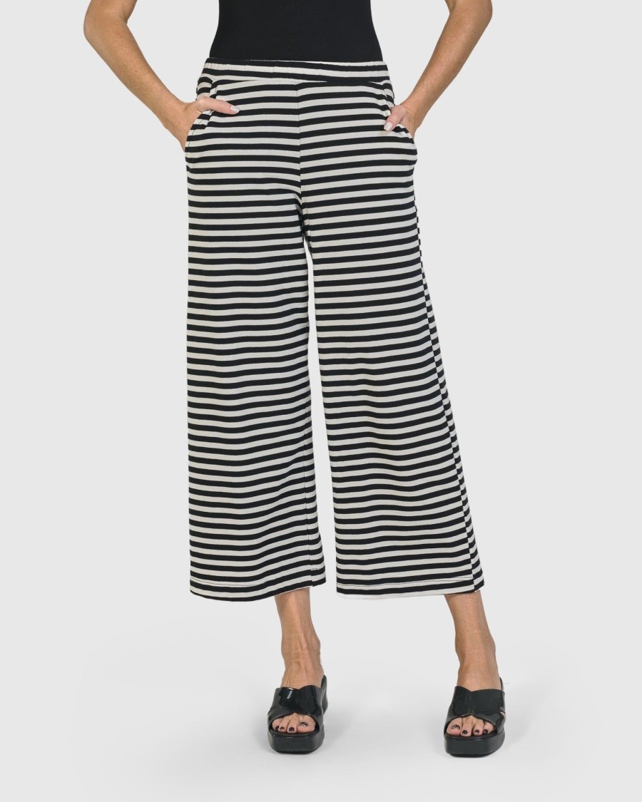 ALEMBIKA Urban Greenwich Striped Pants, Black