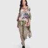 ALEMBIKA Moonflower Hi Lo Tunic Top, Bouquet