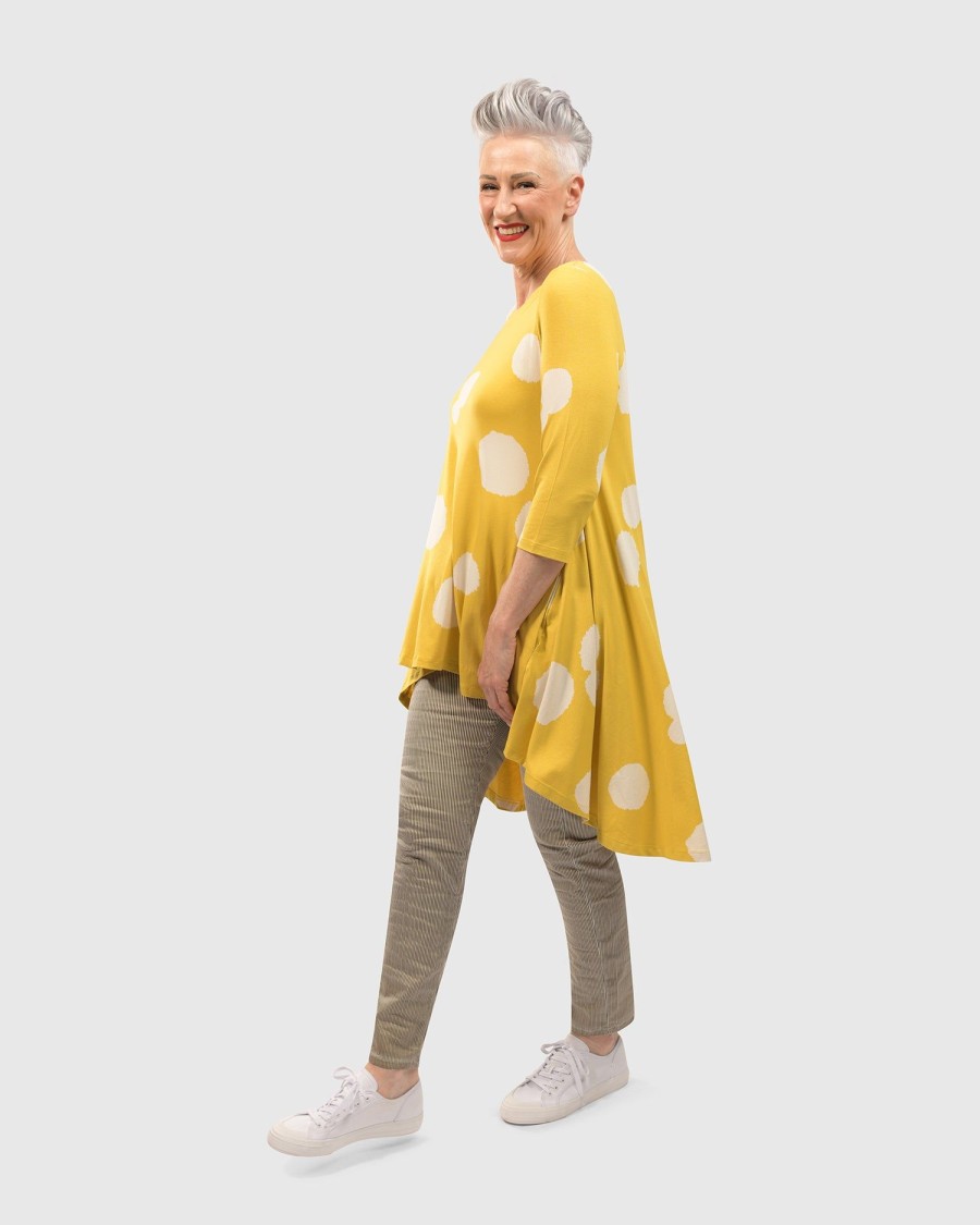 ALEMBIKA Perfect Swing Tunic Top, Canary Spots