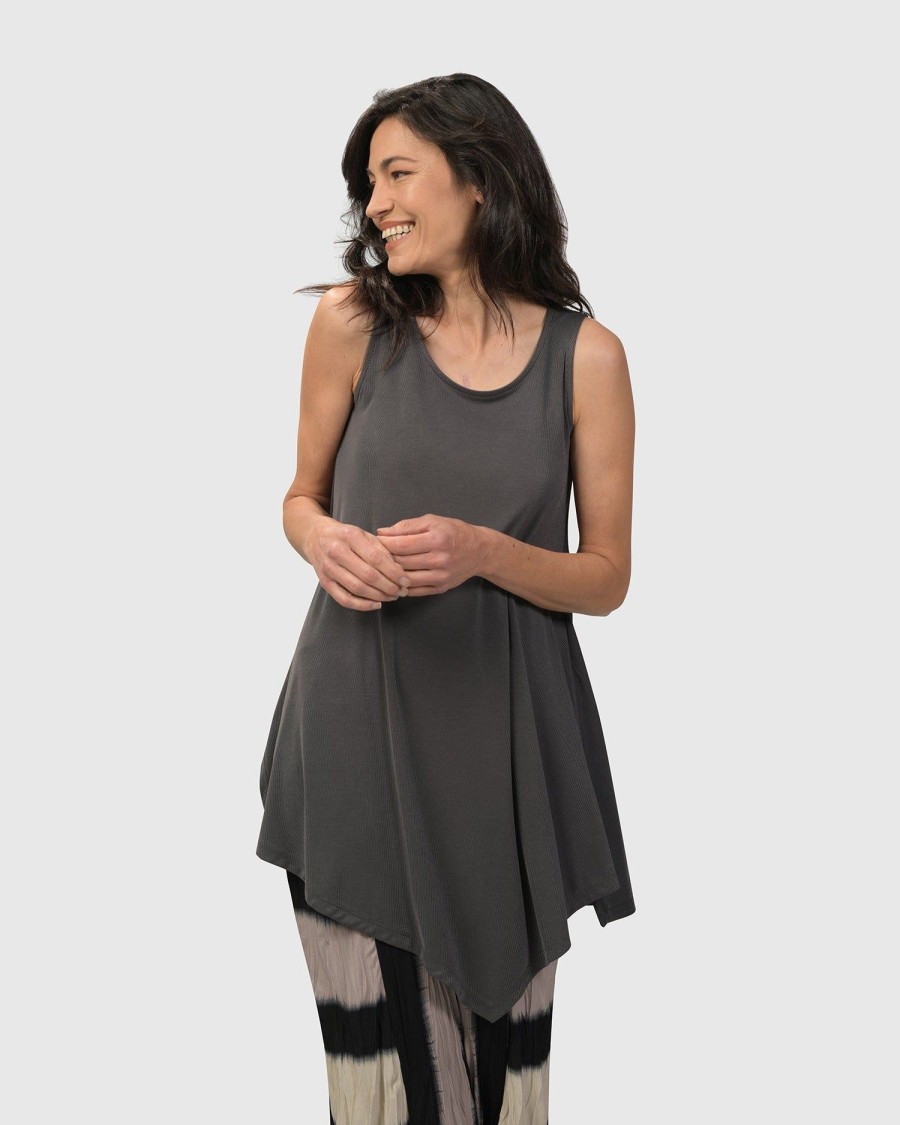 ALEMBIKA Essential Joy Sleeveless Tunic Top, Grey