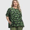 ALEMBIKA Hypnotic Swing Tunic Top, Clover