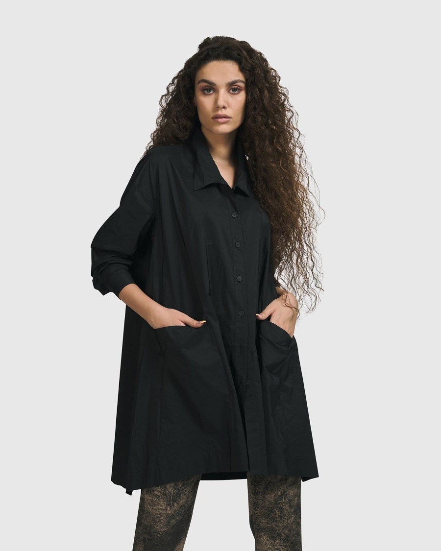 ALEMBIKA Danica Shirt Jacket, Black