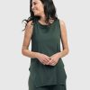 ALEMBIKA Essential Cutaway Tank Top, Green