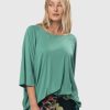 ALEMBIKA Essential Favorite Cupro Blouson Top, Seafoam