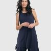 ALEMBIKA Essential Sleeveless Tunic Top, Navy