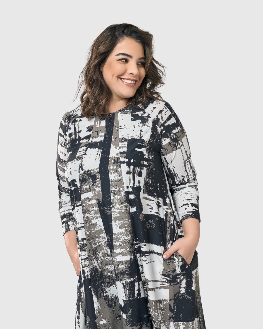 ALEMBIKA Digi A-Line Dress, Marble