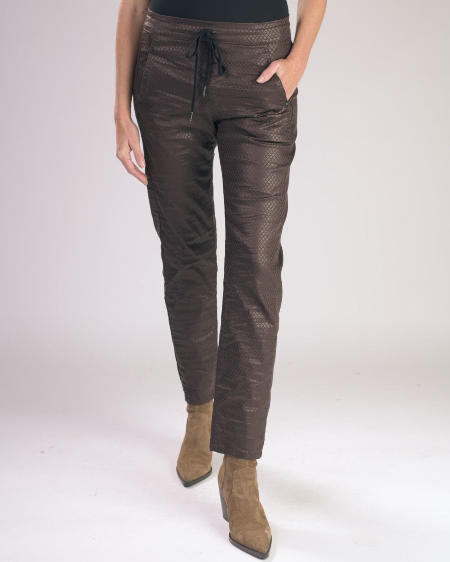 ALEMBIKA Diamond Iconic Stretch Jeans, Mahogany