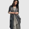 ALEMBIKA Essential Draped Cocoon Jacket, Grey