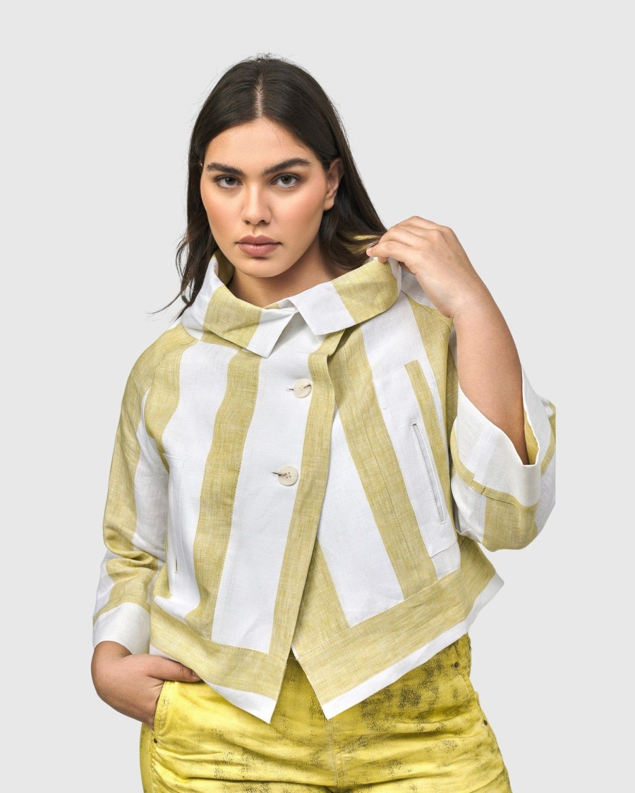 ALEMBIKA Riposo A-Line Jacket, Citron