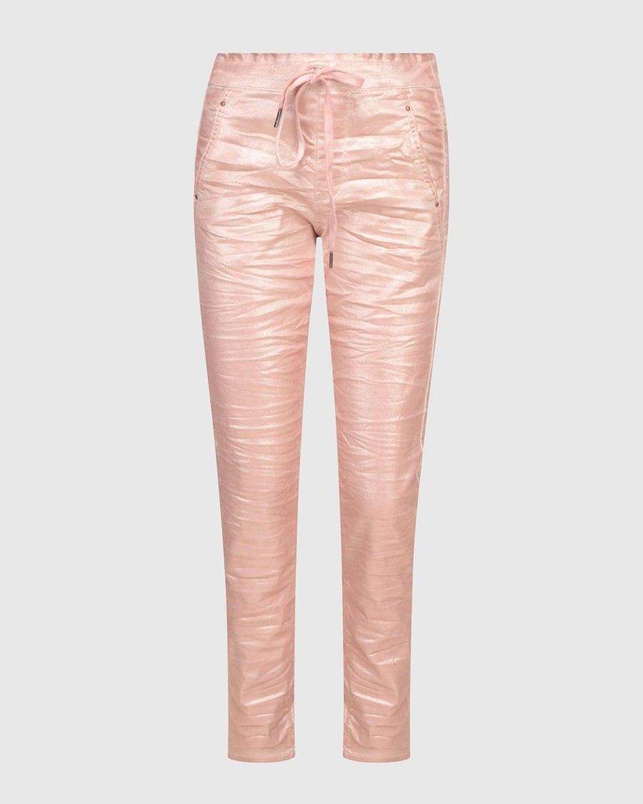 ALEMBIKA Iconic Stretch Jeans, Metallic Powder