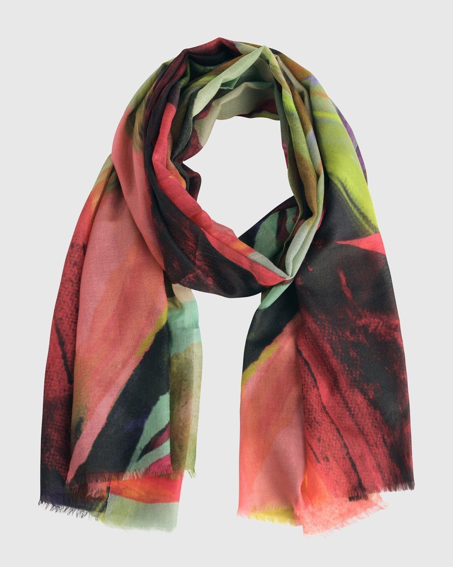 ALEMBIKA Museum Piece Scarf, Leaves * Simplechicdress