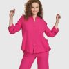 ALEMBIKA Recreation Button Down Top, Fuchsia