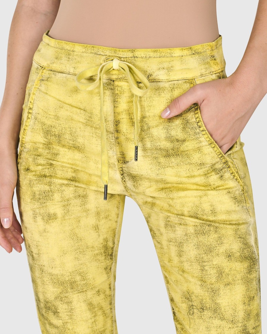 ALEMBIKA Iconic Stretch Jeans, Citron