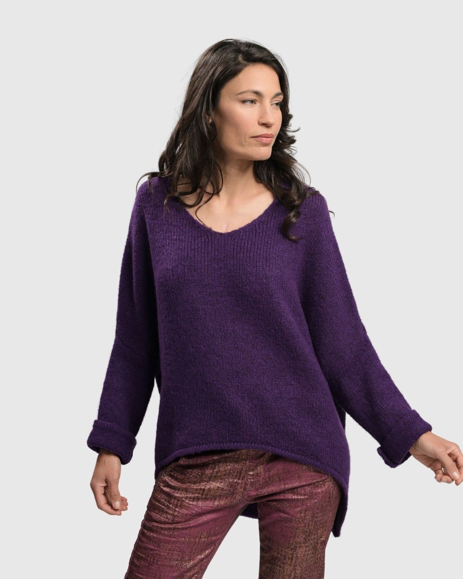 ALEMBIKA Siesta Oversized Sweater, Purple