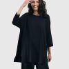 ALEMBIKA Essential Oversized Trapeze Top, Black