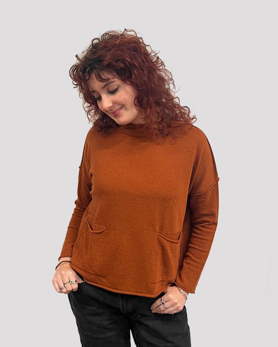 ALEMBIKA Ozai N Ku Techie Sweater Top, Rust