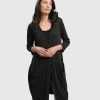 ALEMBIKA Essential Draped Cocoon Jacket, Charcoal