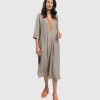 ALEMBIKA Cool Breeze Linen Maxi Dress, Ecru