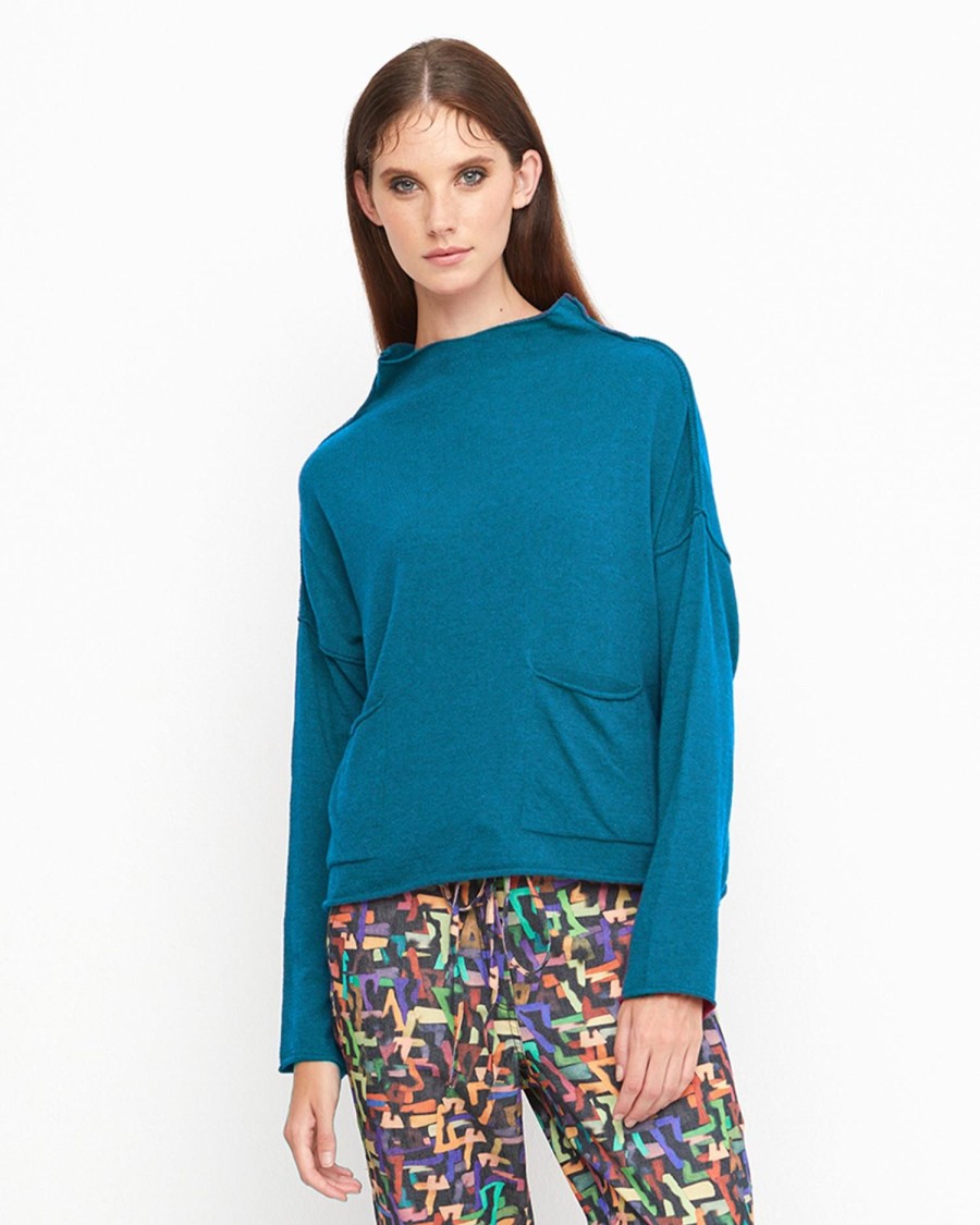 ALEMBIKA Ozai N Ku Techie Sweater Top, Petrol