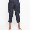 ALEMBIKA Ozai N Ku Crinkle Stitch Capri Pants, Denim