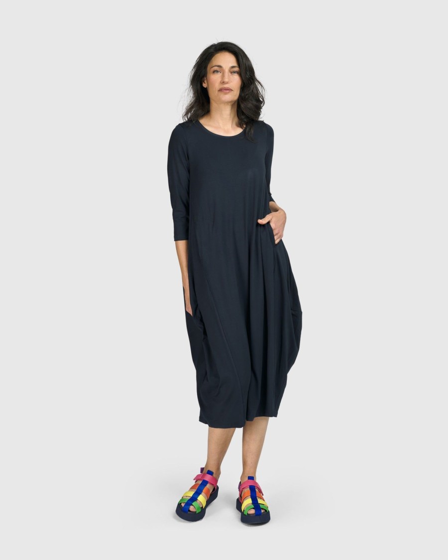 ALEMBIKA Essential Relaxed Midi Dress, Ocean