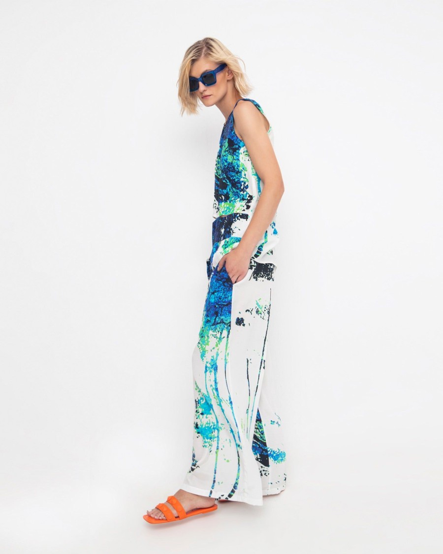 ALEMBIKA Ozai N Ku Splash Palazzo Pant, Abstract