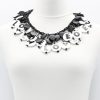 ALEMBIKA Love Coin Cape Necklace, White/Black