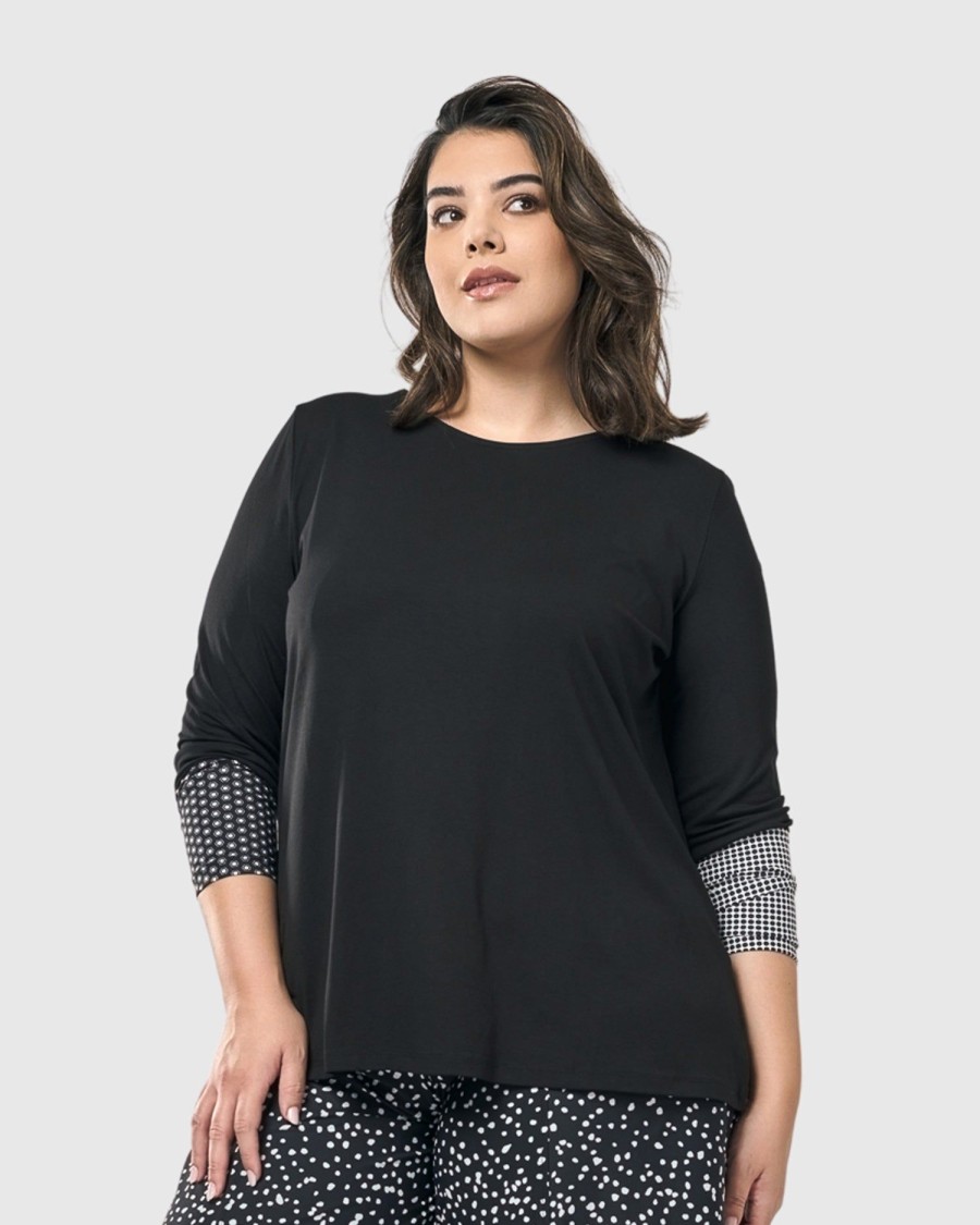 ALEMBIKA Go-To Long Sleeve Top, Mono