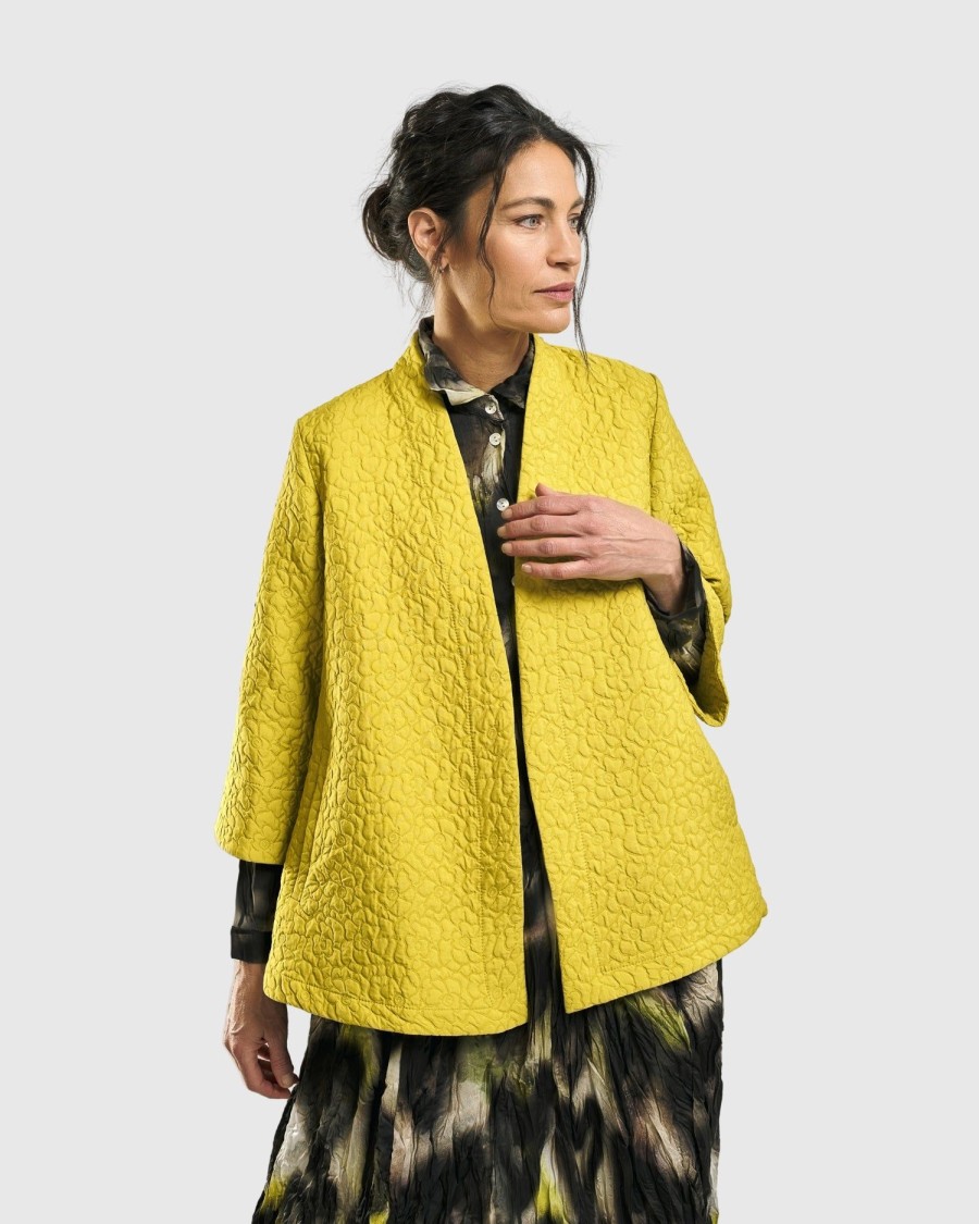 ALEMBIKA Empress A-Line Jacket, Yellow