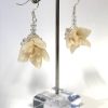 ALEMBIKA Flower & Crystal Earrings, Nude