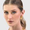 ALEMBIKA Glory Faceted Clip Earrings, Gold