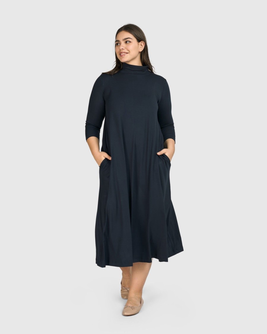 ALEMBIKA Essential A-Line Dress, Ocean