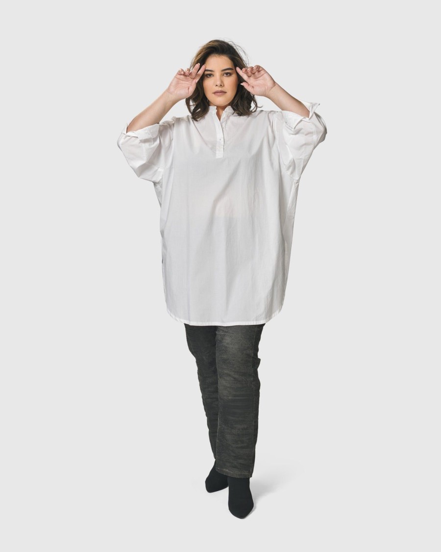 ALEMBIKA Urban Zen Tunic Top, White