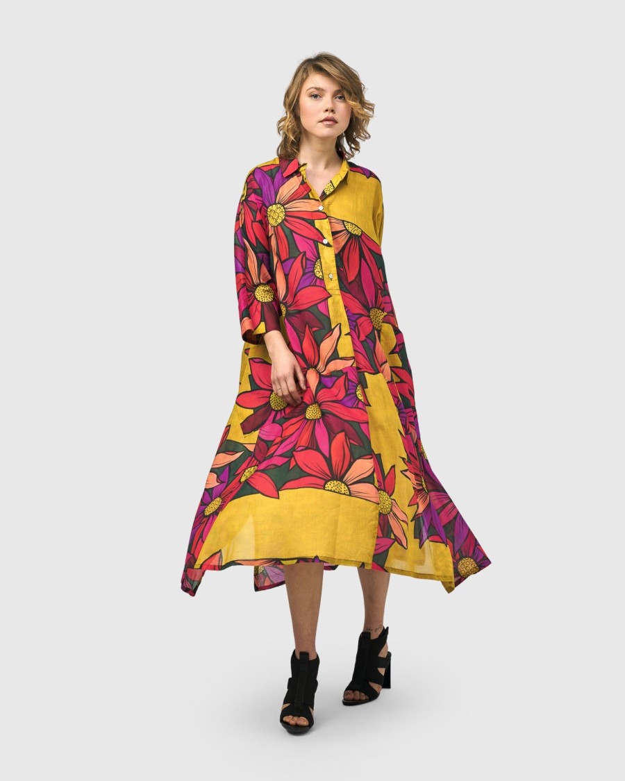 ALEMBIKA Saffron Shirt Dress, Bouquet