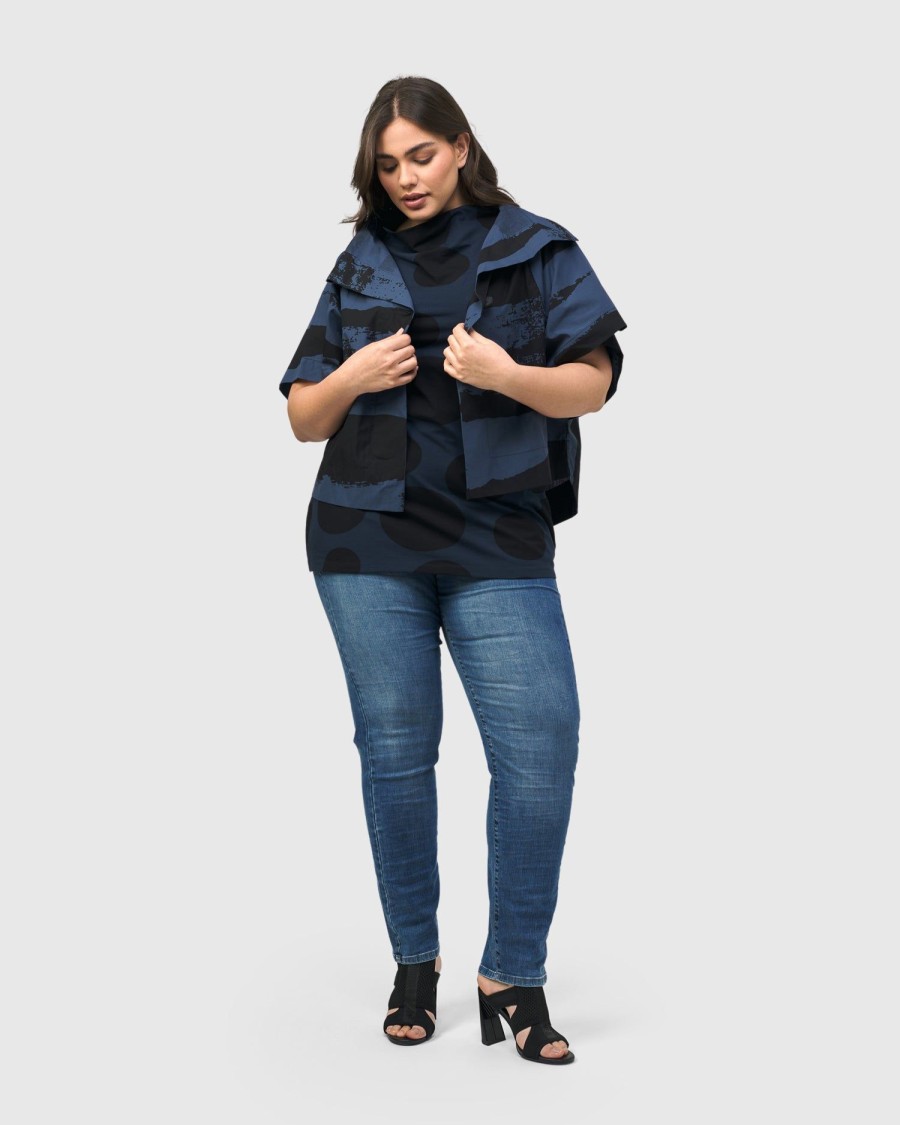 ALEMBIKA Urban Samba Cape Jacket, Navy