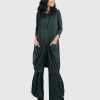 ALEMBIKA Essential Draped Cocoon Jacket, Green