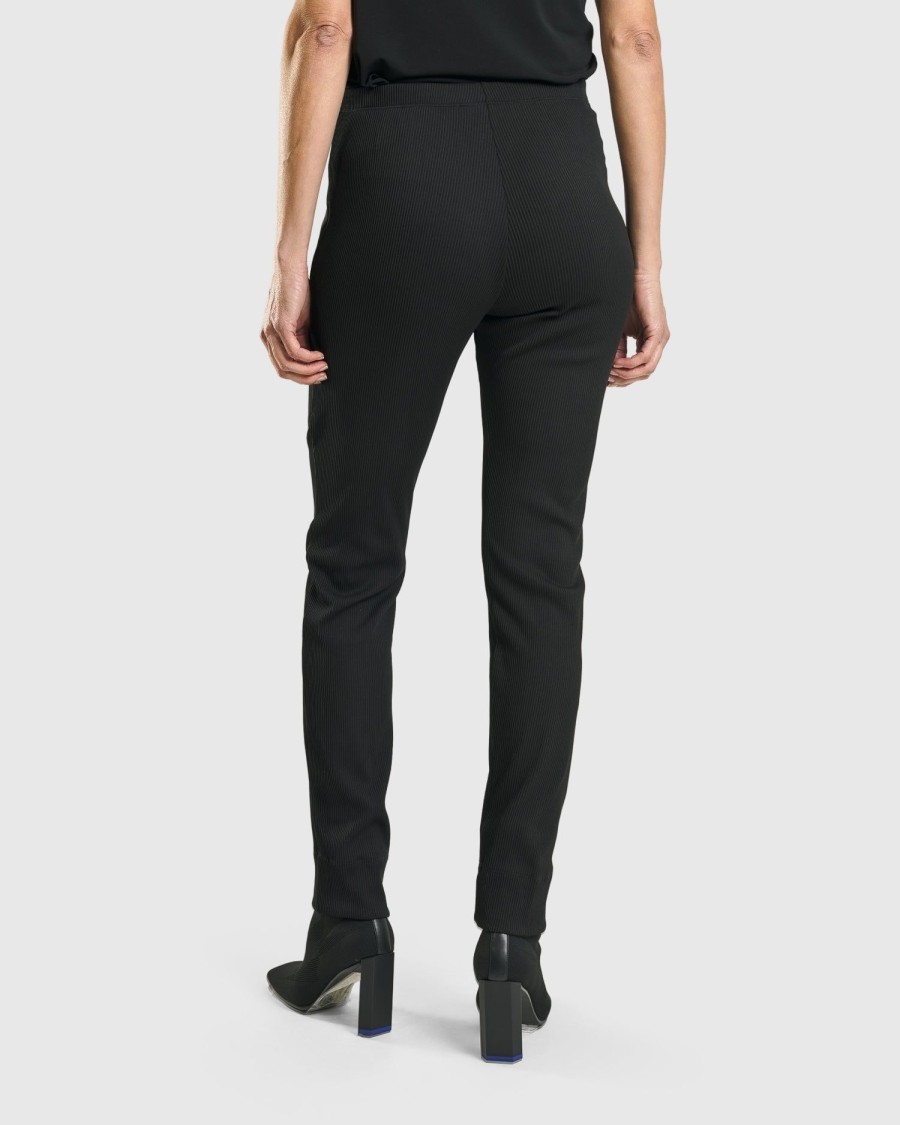 ALEMBIKA Savant Slim Leg Trousers, Black