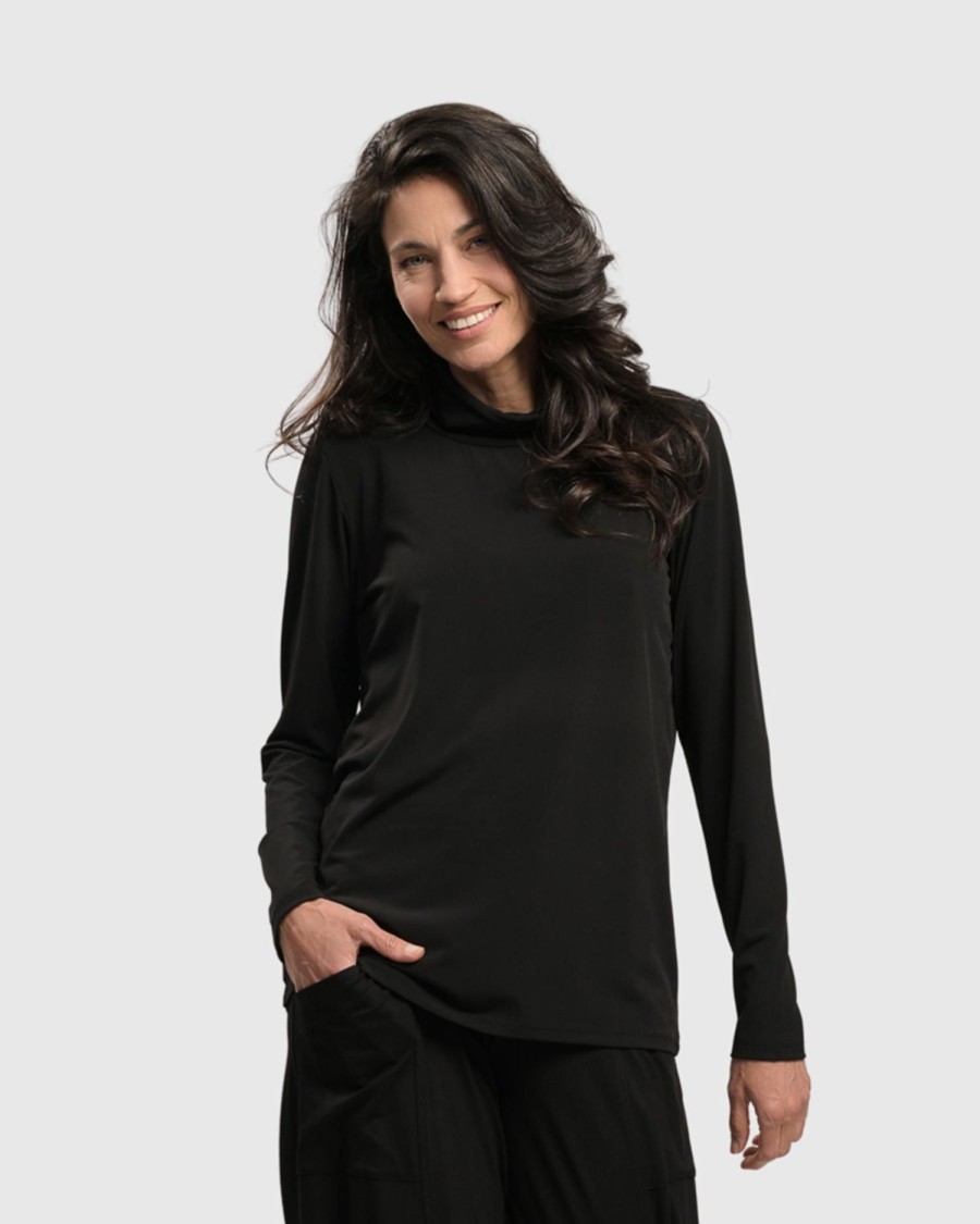 ALEMBIKA Essential Ultimate Turtleneck Top, Black