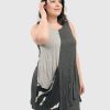 ALEMBIKA Kia Crinkle Tunic Top, Stripe