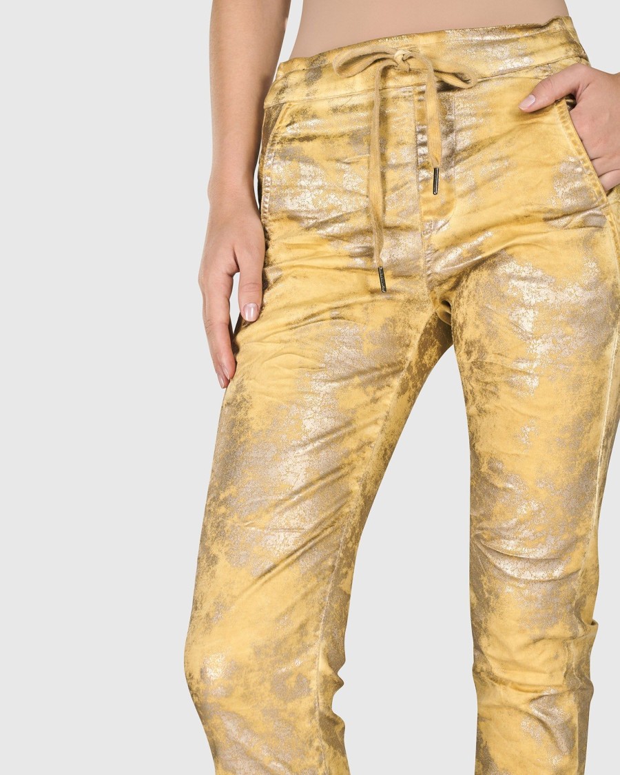 ALEMBIKA Iconic Stretch Jeans, Honey Gold