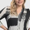 ALEMBIKA Charisma V Neck Tunic Top, Grunge