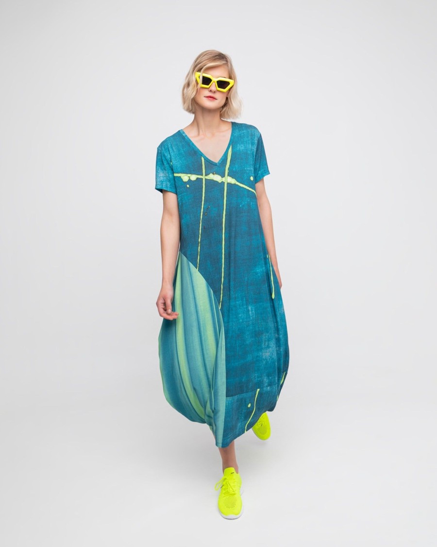 ALEMBIKA Ozai N Ku High Tide Midi Dress, Ocean