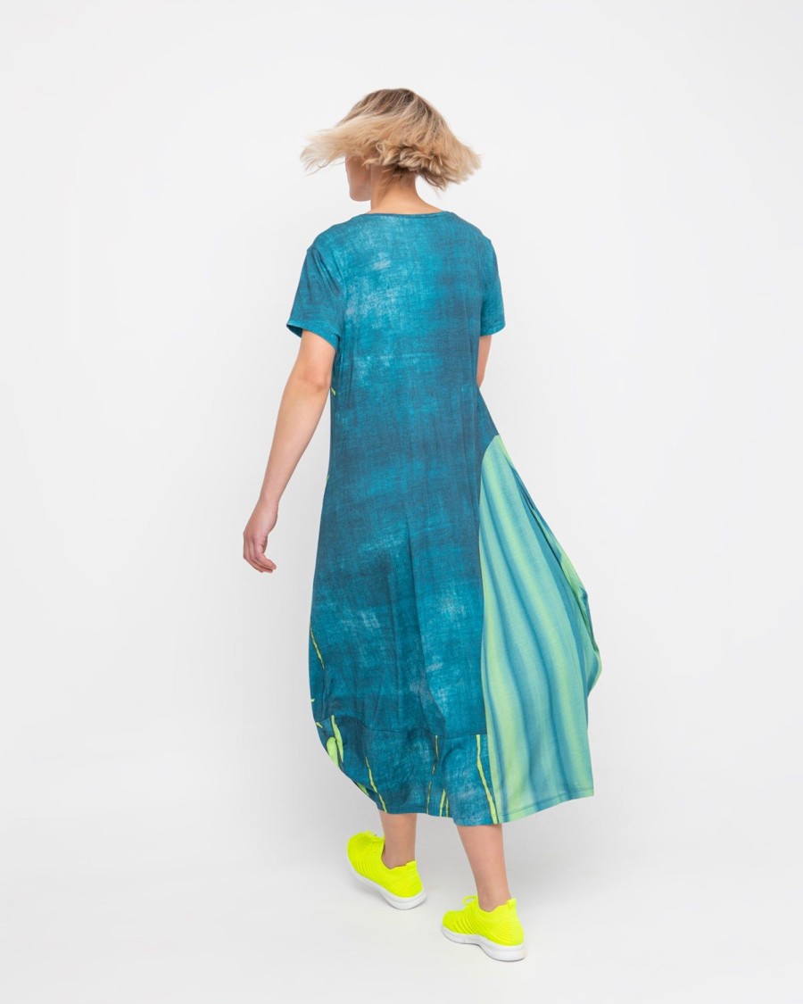 ALEMBIKA Ozai N Ku High Tide Midi Dress, Ocean