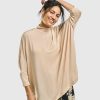 ALEMBIKA Fawn Mockneck Top, Nude