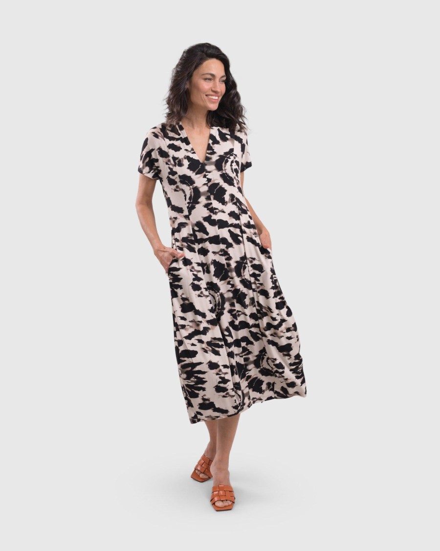 ALEMBIKA Jane Cocoon Midi Dress, Tie Dye