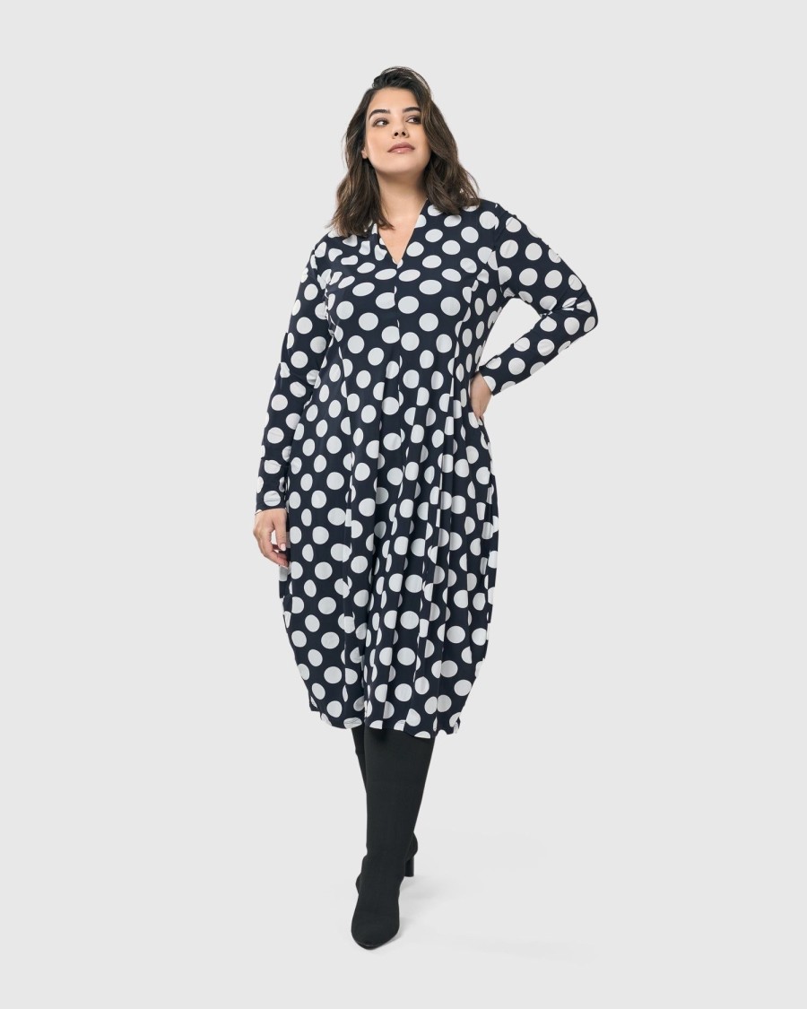 ALEMBIKA Piper Cocoon Dress, Circles