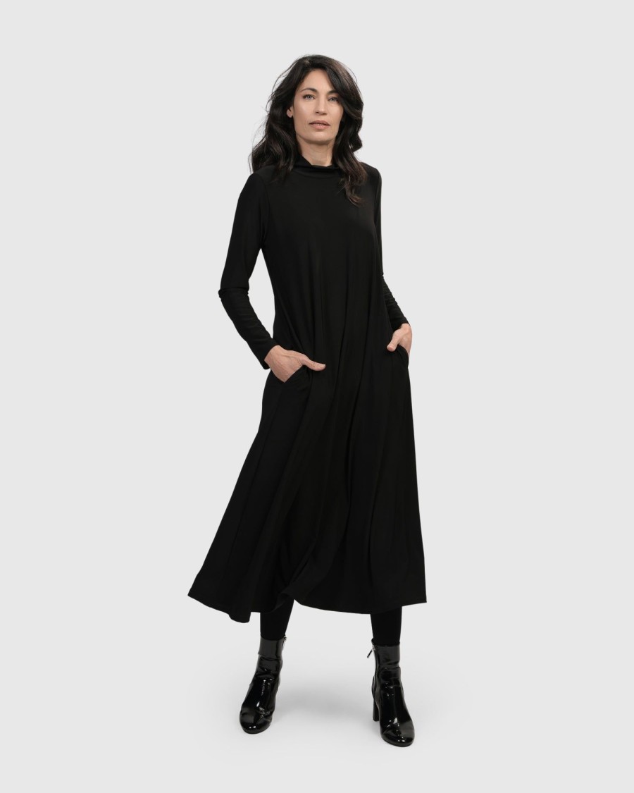 ALEMBIKA Essential A Line Dress, Black