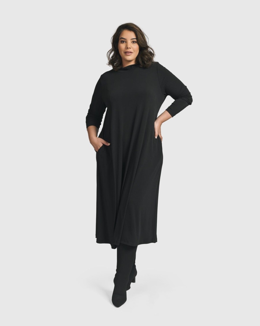 ALEMBIKA Essential A Line Dress, Black