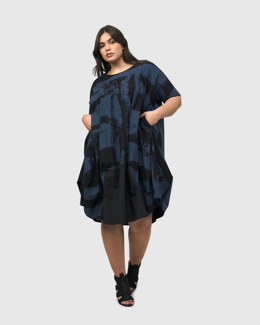 ALEMBIKA Urban Streets Muumuu Dress, Navy