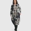 ALEMBIKA Digi Cocoon Dress, Marble